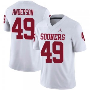 Men's Ben Anderson White Oklahoma Sooners #49 College Football Alumni Jersey 602644-510