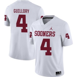 Mens Courtland Guillory White Oklahoma Sooners #4 College Football Embroidery Jerseys 560792-392