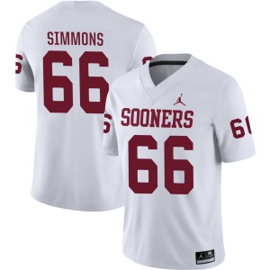 Men Derek Simmons White Oklahoma Sooners #66 College Football 2025-26 Jerseys 463452-835