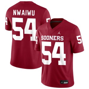 Men's Febechi Nwaiwu Crimson Oklahoma Sooners #54 College Football Alumni Jerseys 602988-283