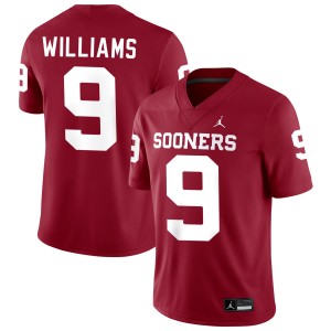 Mens Gentry Williams Crimson Oklahoma Sooners #9 College Football Replica Jerseys 857470-481