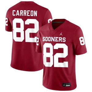 Men Ivan Carreon Crimson Oklahoma Sooners #82 College Football High School Jersey 927760-720