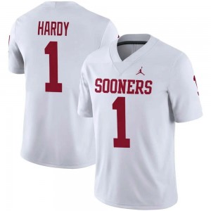 Men Jaydan Hardy White Oklahoma Sooners #1 College Football Official Jerseys 721377-657