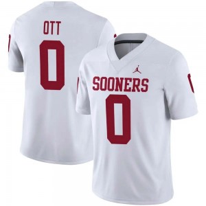Men Jaydn Ott White Oklahoma Sooners #0 College Football Player Jerseys 705212-718