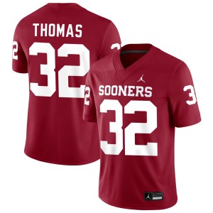 Mens R Mason Thomas Crimson Oklahoma Sooners #32 College Football Limited Jersey 369701-862