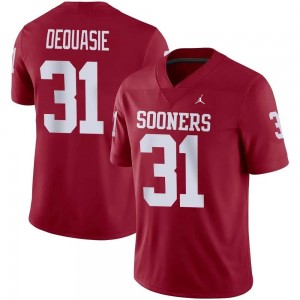 Mens Reed DeQuasie Crimson Oklahoma Sooners #31 College Football Limited Jersey 311871-160