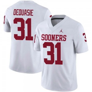 Mens Reed DeQuasie White Oklahoma Sooners #31 College Football Alumni Jersey 239672-627