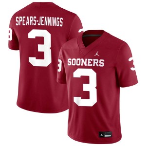 Men Robert Spears-Jennings Crimson Oklahoma Sooners #3 College Football Limited Jersey 497519-116