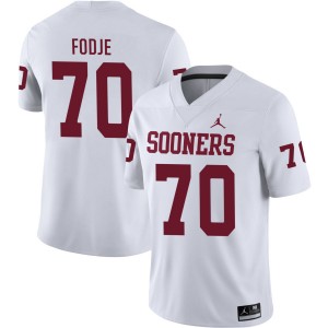 Men's Ryan Fodje White Oklahoma Sooners #70 College Football Embroidery Jerseys 533267-424