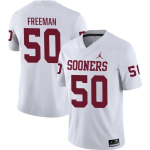 Men Seth Freeman White Oklahoma Sooners #50 College Football Alumni Jerseys 415367-478