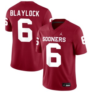 Men's Tory Blaylock Crimson Oklahoma Sooners #6 College Football Replica Jersey 372782-931