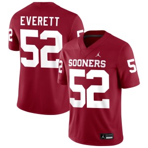 Men Troy Everett Crimson Oklahoma Sooners #52 College Football Player Jerseys 630540-139