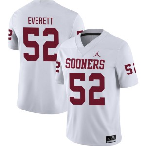 Mens Troy Everett White Oklahoma Sooners #52 College Football Game Jersey 525547-579