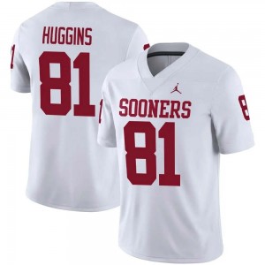 Mens Will Huggins White Oklahoma Sooners #81 College Football Alumni Jersey 950246-523