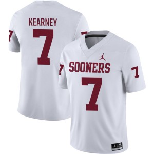 Men Zion Kearney White Oklahoma Sooners #7 College Football Replica Jerseys 387415-188