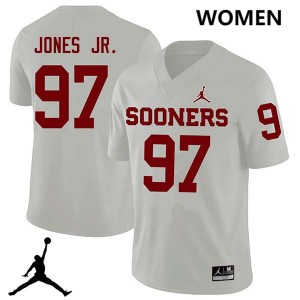 Women Marvin Jones Jr. White Oklahoma Sooners #97 College Football Alumni Jersey 894959-381