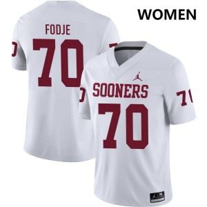 Women's Ryan Fodje White Oklahoma Sooners #70 College Football Limited Jersey 976166-942