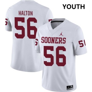 Youth Gracen Halton White Oklahoma Sooners #56 College Football Official Jerseys 337834-489