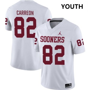 Youth Ivan Carreon White Oklahoma Sooners #82 College Football Alumni Jersey 785682-289