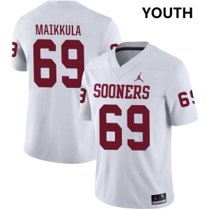 Youth Jake Maikkula White Oklahoma Sooners #69 College Football Limited Jersey 971513-168