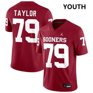 Youth Jake Taylor Crimson Oklahoma Sooners #79 College Football Alumni Jerseys 878291-910