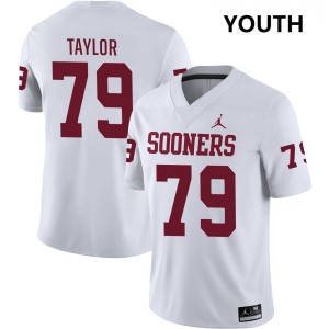 Youth Jake Taylor White Oklahoma Sooners #79 College Football Limited Jersey 556190-157