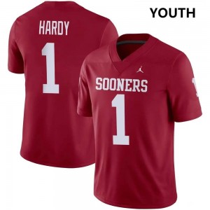Youth Jaydan Hardy Crimson Oklahoma Sooners #1 College Football 2025-26 Jerseys 156115-156