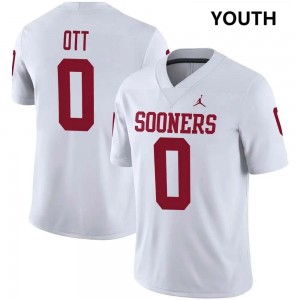 Youth Jaydn Ott White Oklahoma Sooners #0 College Football 2025 Jersey 682549-662