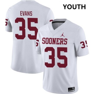 Youth Liam Evans White Oklahoma Sooners #35 College Football 2025-26 Jerseys 532093-935