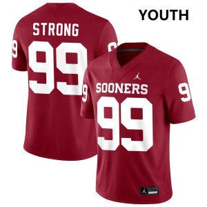 Youth Markus Strong Crimson Oklahoma Sooners #99 College Football 2025 Jerseys 956497-633