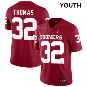 Youth R Mason Thomas Crimson Oklahoma Sooners #32 College Football 2025-26 Jerseys 492383-661