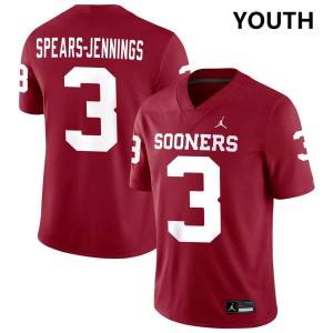 Youth Robert Spears-Jennings Crimson Oklahoma Sooners #3 College Football Limited Jerseys 622120-530