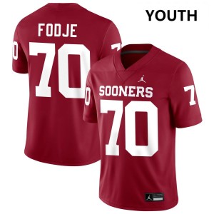 Youth Ryan Fodje Crimson Oklahoma Sooners #70 College Football 2025 Jersey 307327-493
