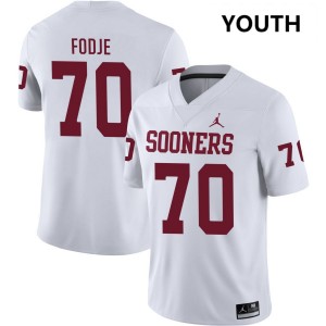 Youth Ryan Fodje White Oklahoma Sooners #70 College Football Limited Jersey 790015-489