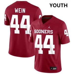 Youth Taylor Wein Crimson Oklahoma Sooners #44 College Football 2025-26 Jersey 724174-109