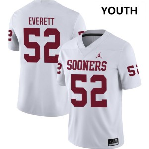 Youth Troy Everett White Oklahoma Sooners #52 College Football Limited Jersey 542105-889