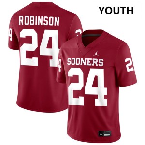 Youth Xavier Robinson Crimson Oklahoma Sooners #24 College Football 2025-26 Jerseys 969940-451