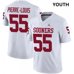 Youth Eddy Pierre-Louis White Oklahoma Sooners #55 College Football Limited Jersey 676839-662