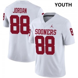 Youth Jacob Jordan White Oklahoma Sooners #88 College Football Replica Jersey 375850-809